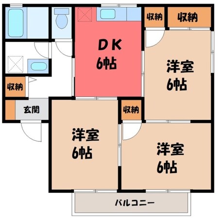 宇都宮駅 徒歩30分 2階の物件間取画像